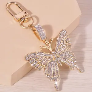 🔥[Valentine's Punk Crystal Butterfly Keychain]🦋✨ Edgy Lobster Clasp for Bags/Keys/Goth Jewelry🔗💎🎁 Hypoallergenic Love Token - Steampunk Gift for Alt Girls & Couples 2025!#PunkLove2025#TikTokMadeMeBuyIt.