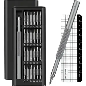 51 in 1 Precision  Set with 24 Double-End  Bits,  Handle & Storage Box, Professional Repair Tool Kit for Electronics, Watch Laptop, DIY