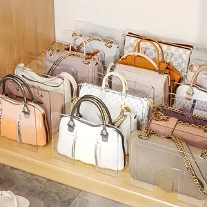 Clear Closet Bag Storage Dividers Rack, Detachable Cupboard Shelf, Practical Book Dividers, Space Saving Organizer for Home, Dorm, Office