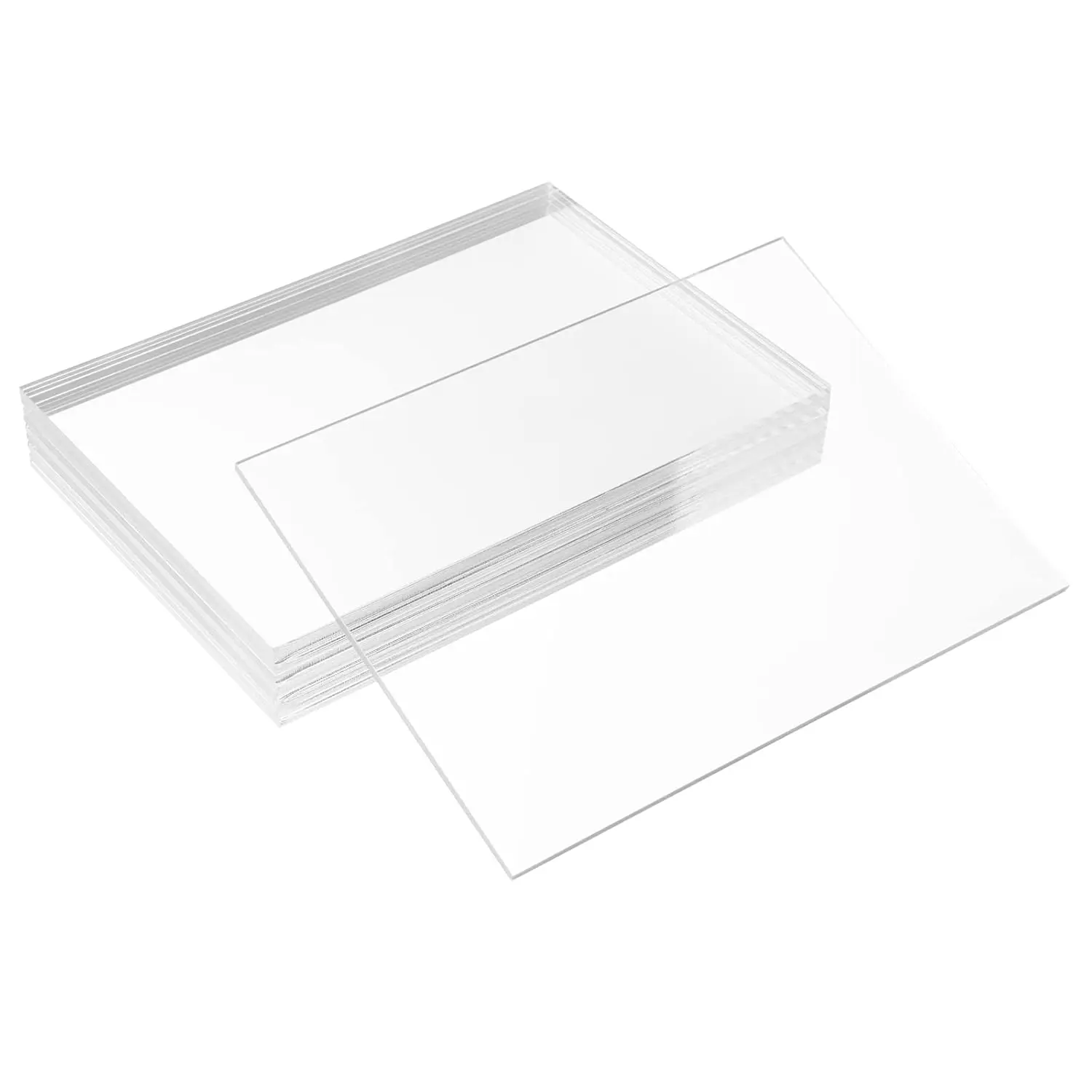 Clear Acrylic Sheet 8" x 10" Cast Plexiglass Panel 1/8" Thick (3mm) Transparent Plastic Board for Sign, Craft, Display Projects, Laser Cutting, Engraving