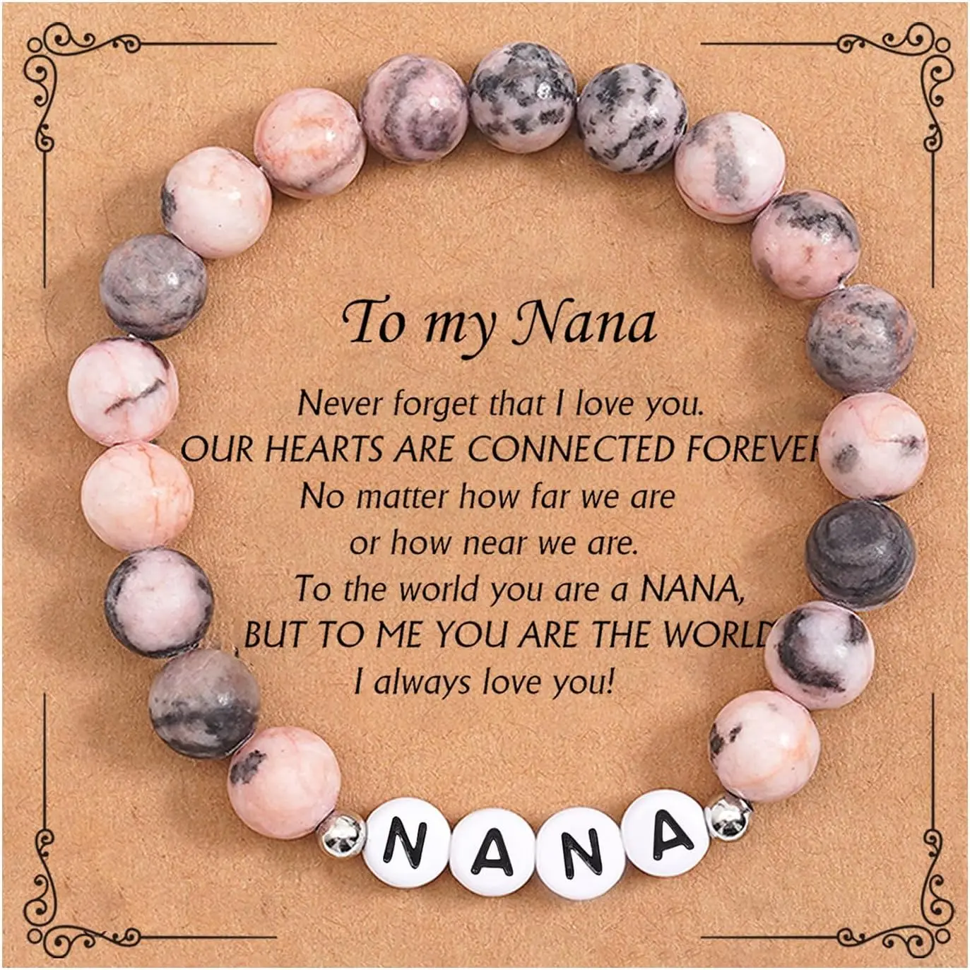 Gigi,Mimi,Nana,Mama Gifts, Unique Nana Bracelet for Grandma - Special Mama Bracelet for Mom, Perfect Presents for Women for Christmas, Thanksgiving Day, Mother's Day, Natural Stone Chakra Bracelet