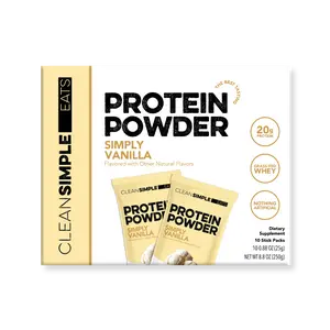 Protein Powder: Simply Vanilla (10 Single Serving Stick Packs)