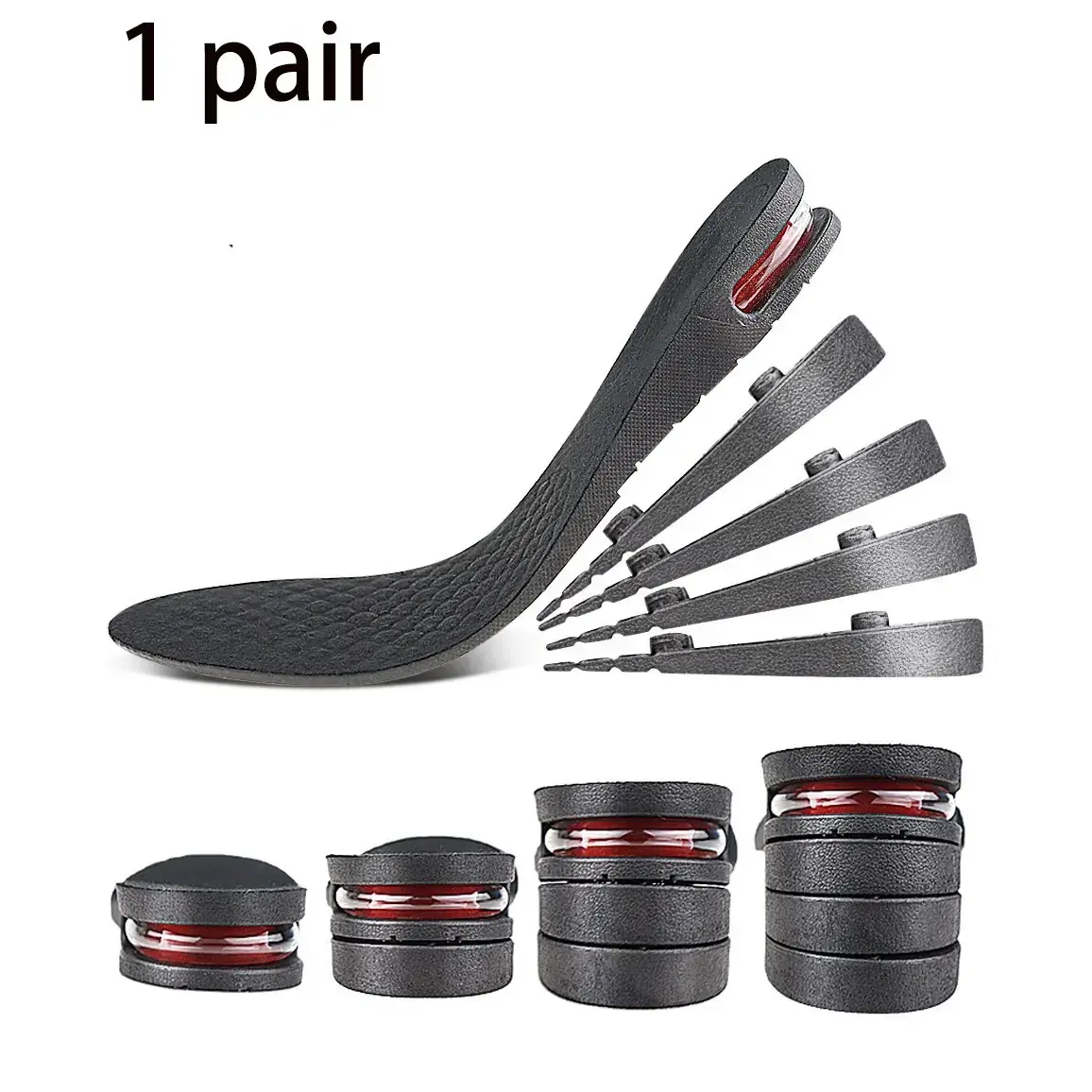 1Pair Invisible Height Increase Insole Cushion - Adjustable Cut Shoe Heel Insert for Women - 3-9Cm/1.18-3.54Inch Boost - Quality Foot Pads