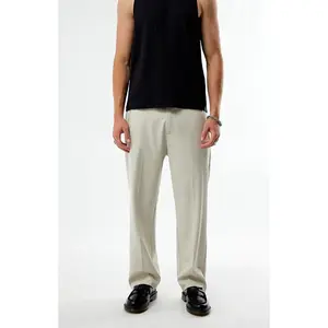 FIELD OF STUDY Men's by Pacsun Cream Straight Trousers