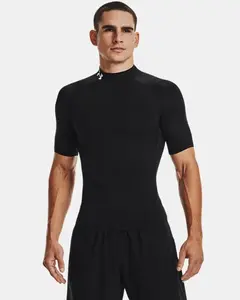 Under Armour HeatGear® Compression Men's Mock Short Sleeve Activewear Workout Rash Guard