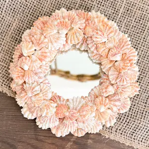 Calypso Vintage Shell Mirror Wall Decor