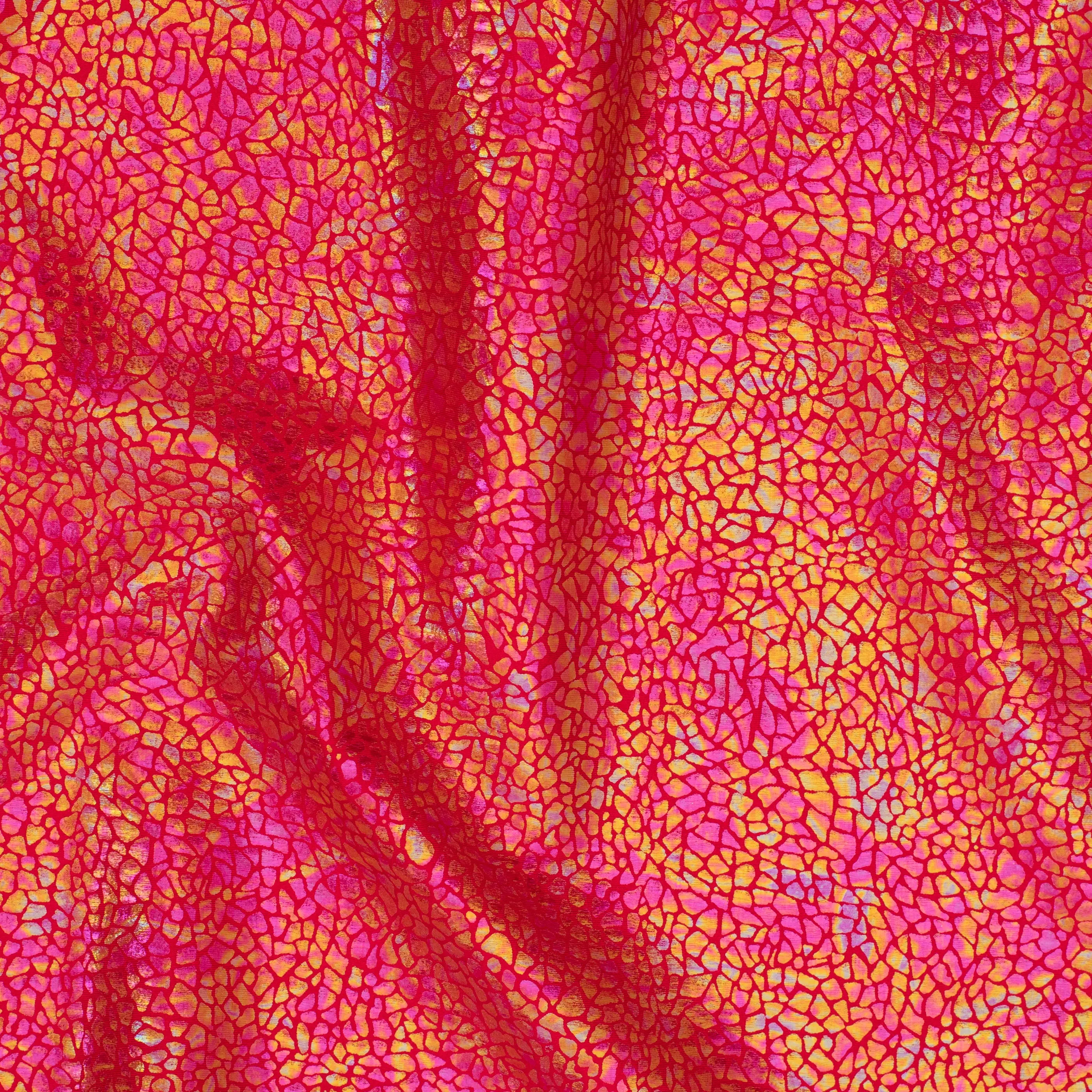 Radiant Gator Nylon-Spandex Fabric - 4-Way Custom Designer Prism Flex, Stretch Technology, Shimmer Effect, Unique Holographic Foil Detailing, Per yd, for Active Wear, Crafting Costumes, Cosplays, Boosts Creativity | Spandex Palace
