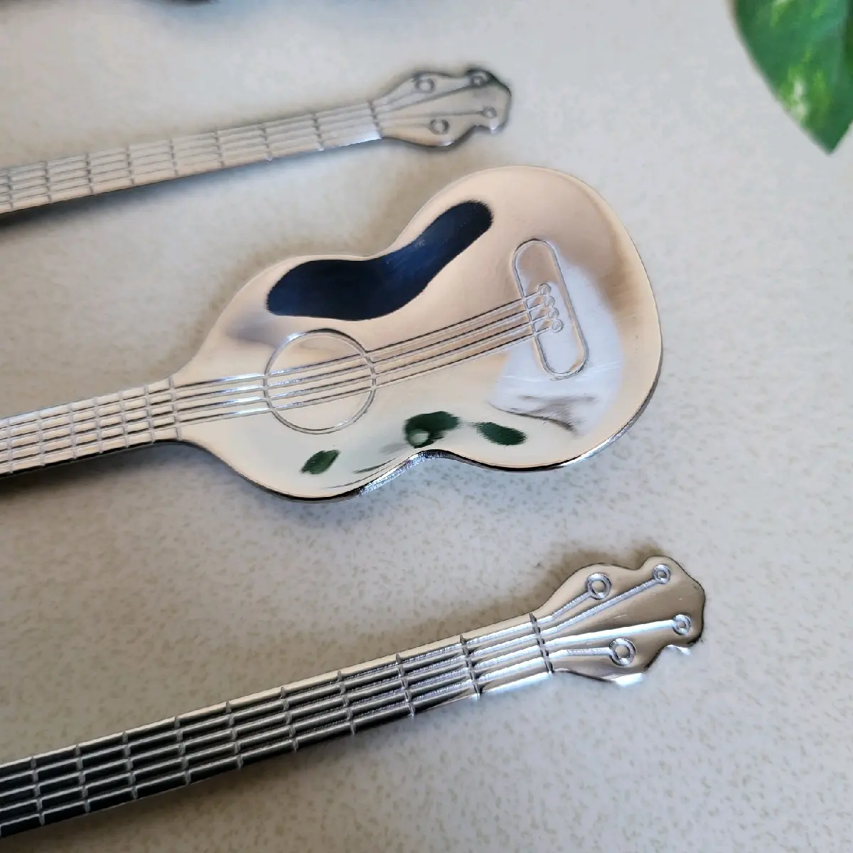 Stainless Steel Bass Acoustic Guitar Spoons, Coffee Stir Sticks, Home Bar