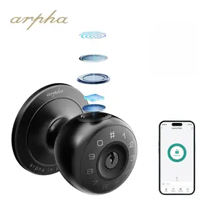 ARPHA D260 Smart Fingerprint Door Knob Keyless Entry Door biometric Lock with App Control #springtok Temporary Password Advanced Technology Digital Electronic
