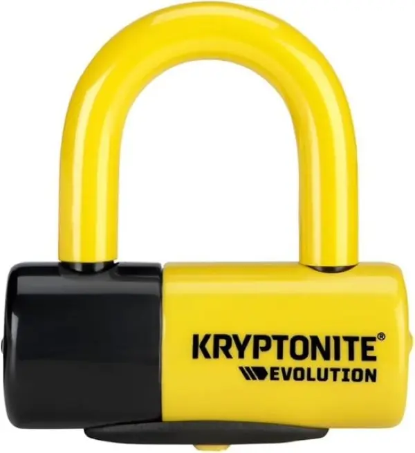 Kryptonite Disc Lock, Evolution Series 4 Heavy Duty Anti-Theft Padlock for Bikes & Motorcycles, Hardened Steel with 3 Keys Including 1 LED Light, Heavy Duty Lock, Lock With Key