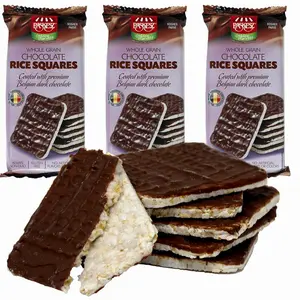 Dark Chocolate Rice Cakes - Chocolate Coated Rice Cake Snacks - Whole Grain Dairy Free Gluten Free - Healthy Low Calorie Snacks - Kosher - 3 Pack - 6 Cakes Per Pack - 18 Total
