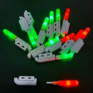 5pcs Night fishing rod tip light, night fishing indicator light, LED fluorescent light, intelligent color changing bite alarm (excluding battery)
