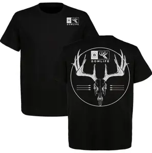 Bow Life Deer Skull Antlers TShirt, Hunting Tee With Archery Arrows Graphic For Bowhunters, Wildlife Hunting Shirt, Deer Hunter Gift Tee, Full Colors