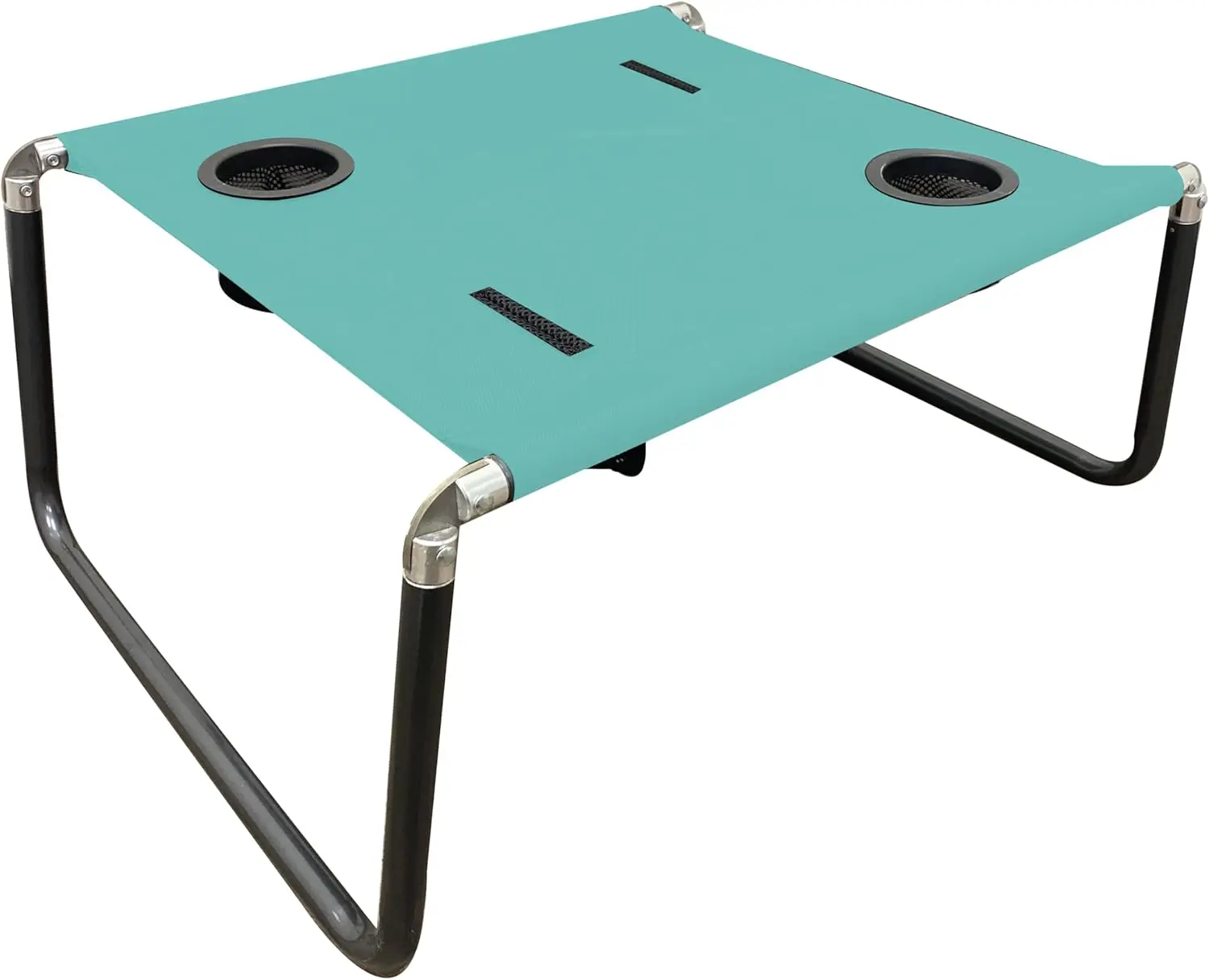 Neso Beach Table - Lightweight, Portable and Foldable Table for Beach, Camping and Outdoor Adventures - Stable Surface - with Cup Holder for Drinks and Phone Pockets - Seafoam