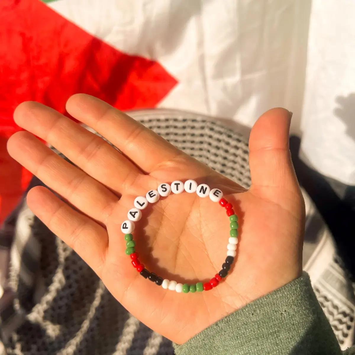 Palestine Beaded Braceletm, Protection and Lucky String Bracelet, String Thread Bracelets