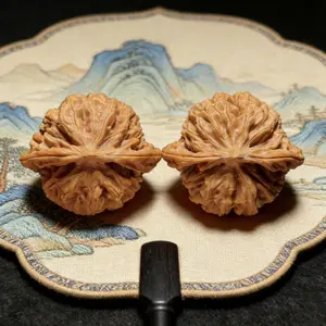 Collector’s Grade Chinese Wenwan Massage Hand Balls - Organic, Gentle, Aesthetic, Raw Unprocessed, High Oil Content, Portable Body Care Gift for Daily Health & Relaxation Household Appliance Accessory