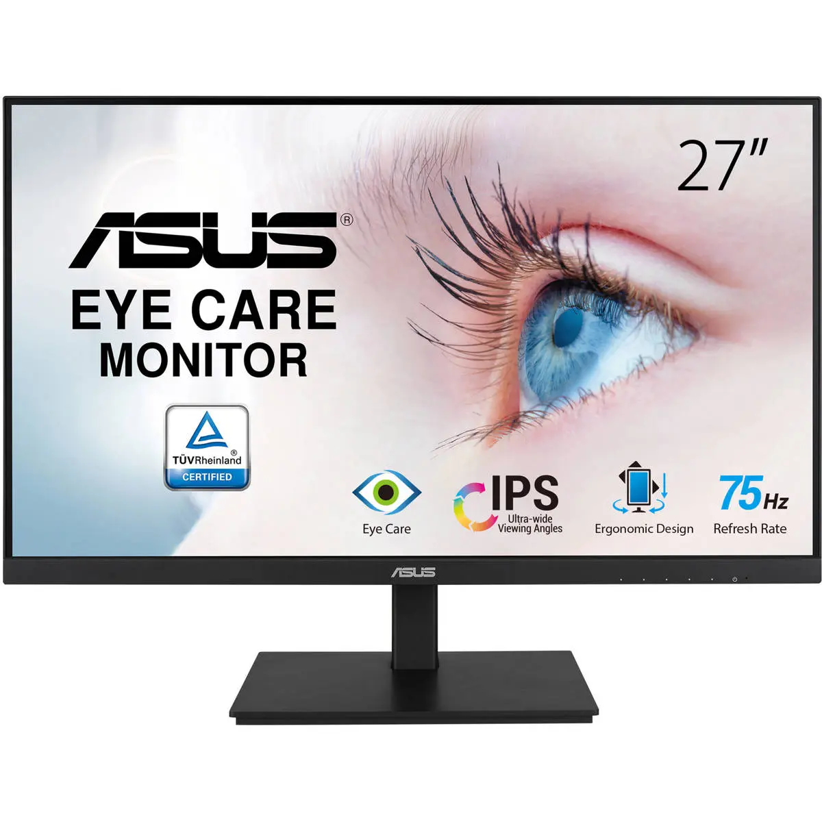 ASUS VA27DQSB 27" 16:9 1920x1080 Eye Care IPS Panel WLED LCD Monitor Display with Built-In Speakers for Office Users, Desktop & Laptop Components