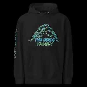 Birds family Badecano hoodie  Cotton Fabric