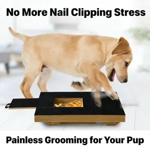 Retractable Wooden Dog   Scratch Board with 2 Extra Replacement Sandpaper Sheets - Durable Non-Slip Pet Grooming Tool for Claw Care & Claw Caps, Stress-Free  Trimming for Small Medium Large Dogs dog  grinder