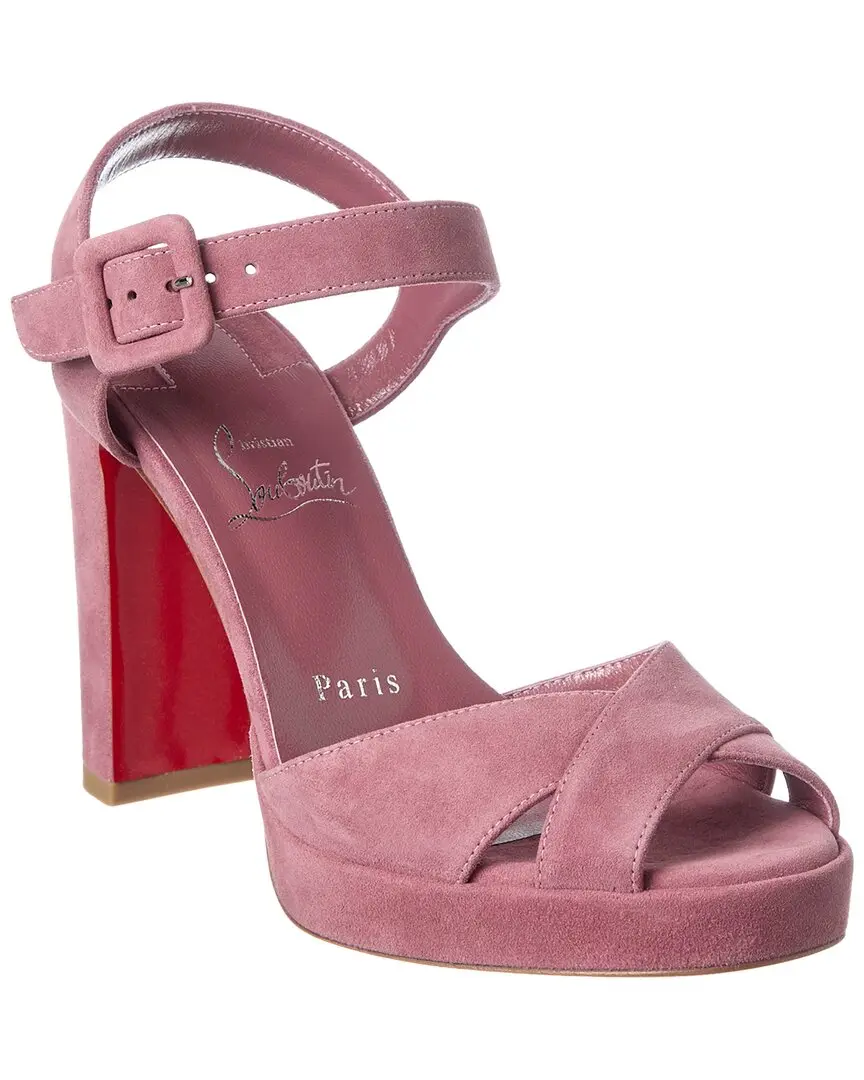 Christian Louboutin Cora 100 Suede Platform Sandal