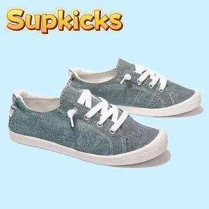 Supkicks 2026 New Style Women's Lightweight Canvas Shoes Fashionable Versatile One-Piece for Daily Commuting Comfortable