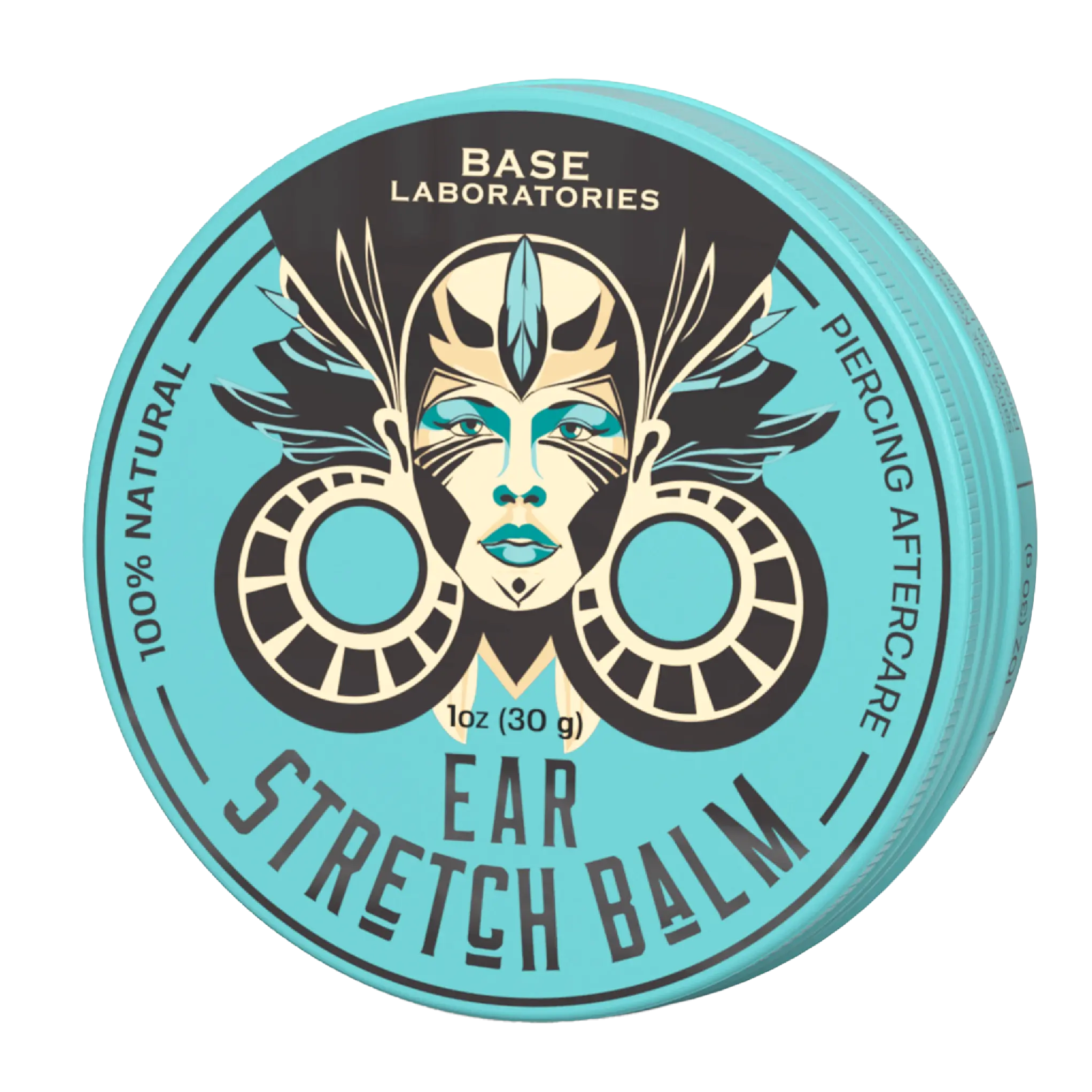 Base Laboratories Natural Ear Stretching Balm - Plant-Based Formula with Eucalyptus Oil for Gauges Tapers & Plugs Earcare Moisturizing & Healing Aftercare