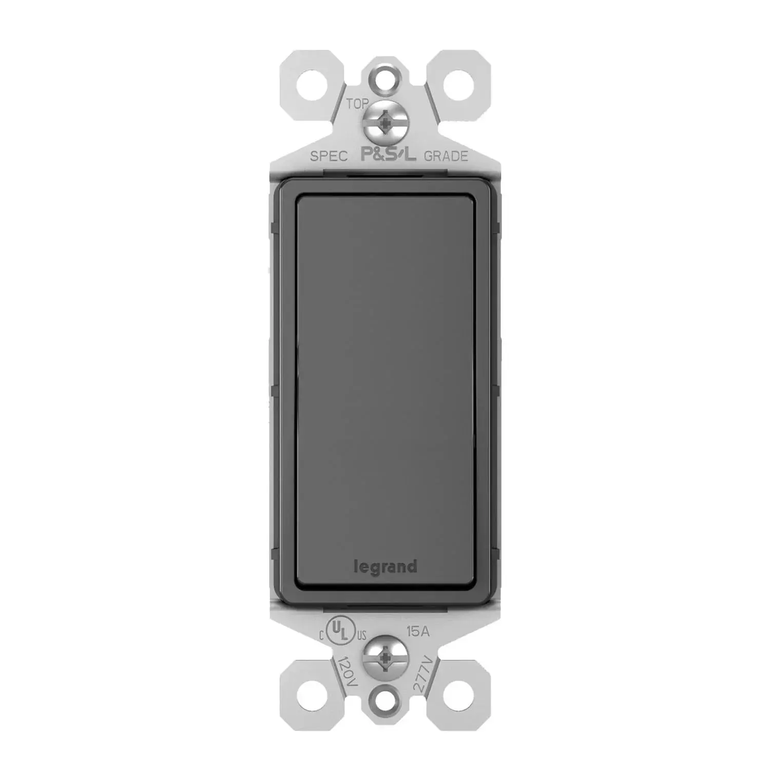 Legrand TM873BK radiant Light Switch, 15A, Single-Pole/3-Way, Black