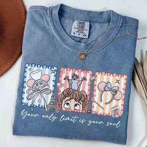 Comfort Colors Little French Chef T-shirt, Playful Anyone Can Cook Tee, Aesthetic Girly Retro Mouse T-shirt, Trendy Oversized Family Kitchen Trip Shirt, Premium Garment Dyed Culinary Birthday Gift Apparel