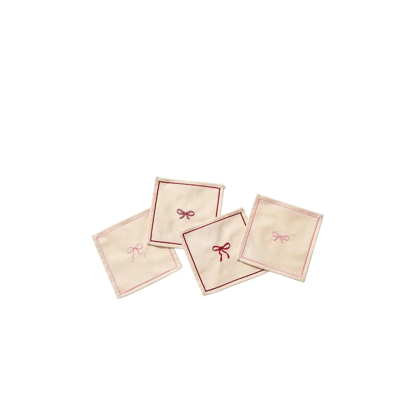 Frasier Sterling Bows Cocktail Napkins Set Of 4 Frasier Sterling Bows Cocktail Napkins Set Of 4