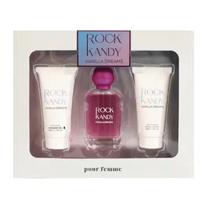 Rock Kandy Vanilla Dreams Shower Gel, Spray Perfume and Body Lotion for Women 50ml Gift Set