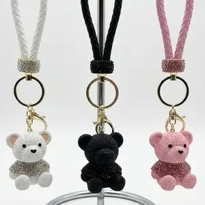 Rhinestone Teddy Bear Keychain/Wristlet
