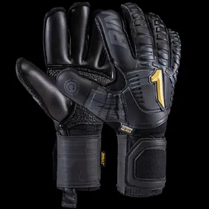 Rinat Black Egotiko Alpha-Pro Spines Goalkeeper Gloves with Enhanced Grip and Protection for Superior Performance