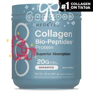 NeoCell Collagen Bio-Peptides Powder 20oz - Grassfed Protein Supplement - Advanced with 18 Essential Amino Acids and non-essential amino acids, including Glycine, Hydroxyproline, Proline, and Leucine, but do not include Tryptophan