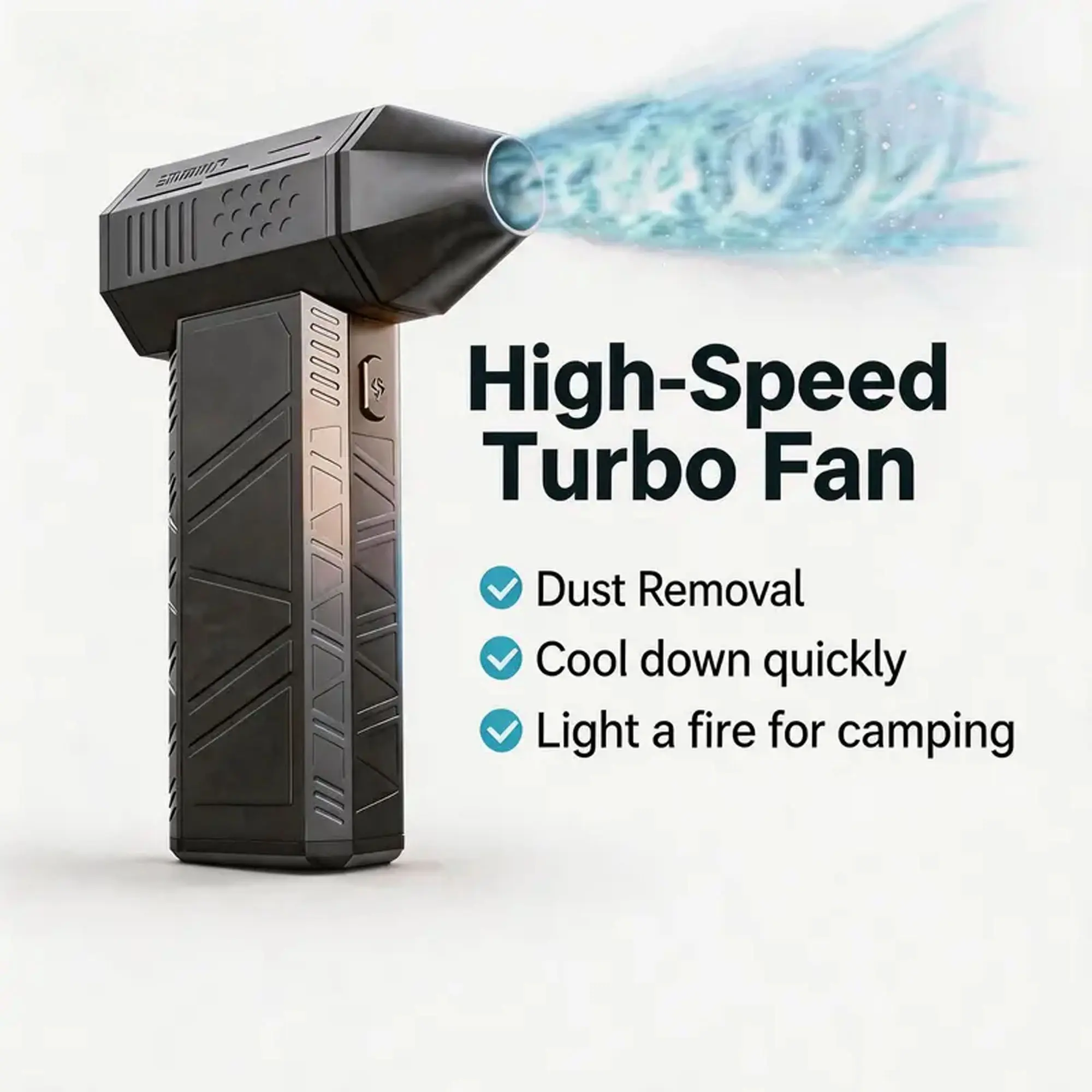 Portable Electric Air Duster – Cordless Rechargeable Turbo Blower, Powerful Handheld Dust Cleaner for PC, Car, Camera & Office