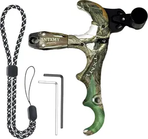 360° Rotatable Thumb Release for Compound Bow - Precision Archery Trigger Release with Adjustable Wrist Strap for Hunting & Target Practice