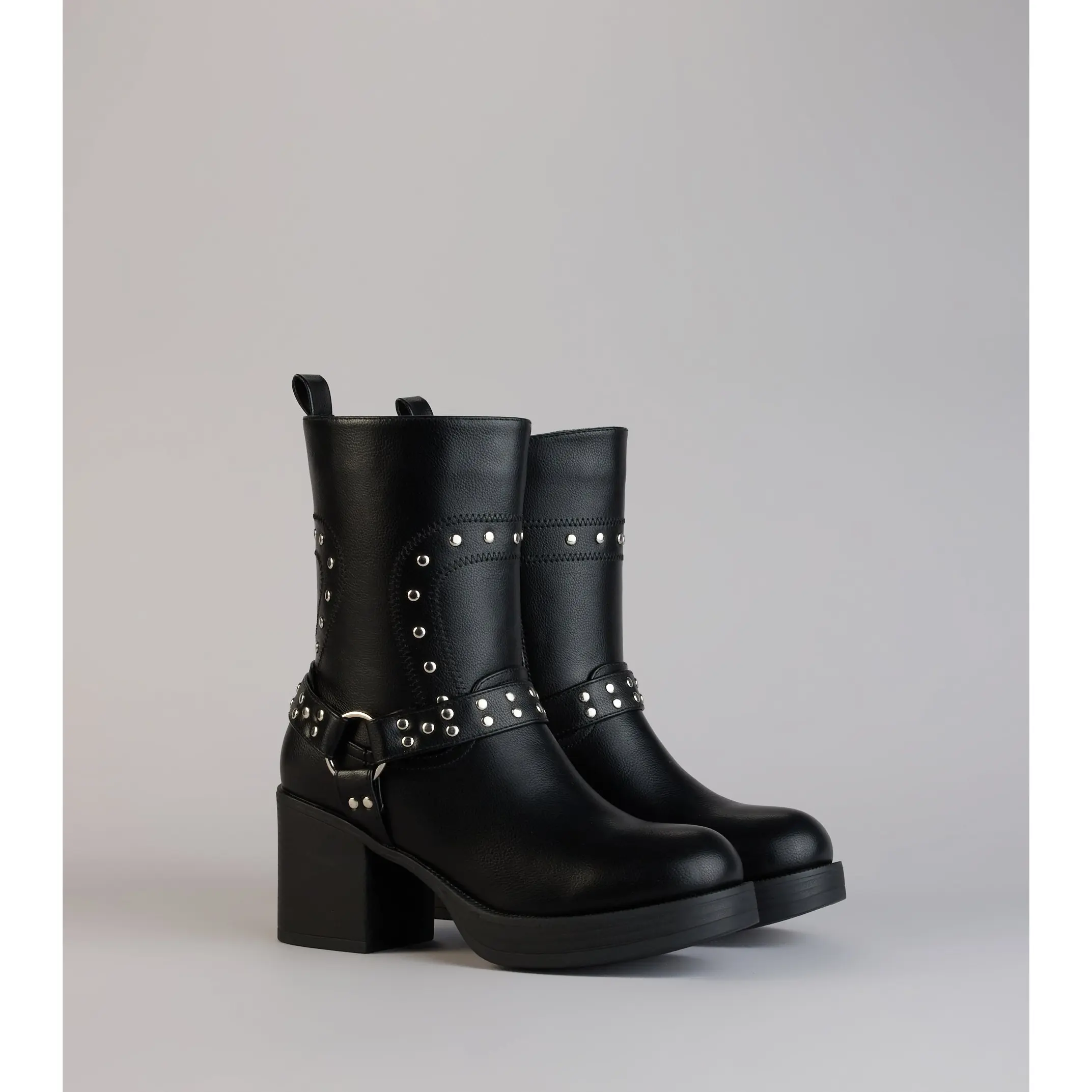 Bad Girl Energy Studded Moto Booties