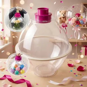 Cherish XT Polycarbonate Heat-Resistant Balloon Stuffing Machine with Filling Pump, 2-Size Filling Tool (37cm/14.5" Included) for Party Gift Wrapping, Rose Bouquets