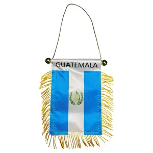 Guatemala Flag Mini Banner for Rearview Mirror or Window | Mini Bandera de Guatemala para Retrovisor de carro o Ventana