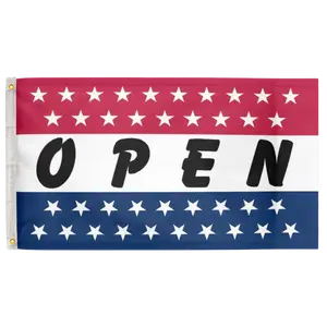 Open Stars Red/White/Blue 3'X5' Flag 68DD Nylon (90cm x 150cm) Business Flag (B1) RolFlags