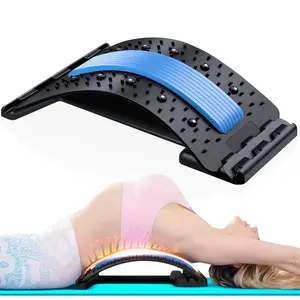 Back Stretcher for Lower Back Pain Relief, 4 Level Adjustable Lumbar Back Cracker Board, Back Cracking Device, Back Massager for Scoliosis, Spine Decompression, Lightweight