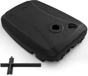 Offset Patio Umbrella Base - 198 lbs Fillable Cantilever Umbrella Stand with Wheels, Heavy Duty HDPE, Sand Water Weighted Market Umbrella Base for Garden Poolside Yard Outdoor