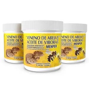 Therapeutic Bee Venom & Viper Oil Pain Relief Balm - Topical Analgesic Ointment for Inflammation Reduction, Fresh Scent, 5.29 Oz Jars (Pack of 3)