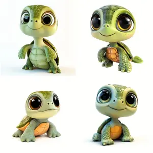 Cute Big-Eyed Turtle Vinyl Sticker, High Transparency Bumper Protection, Durable Trim, Colorful Design, for Motorcycle & Car Exteriors, Sticker For Cars, Motorcycle Stickers, Vehicle Exterior Decoration