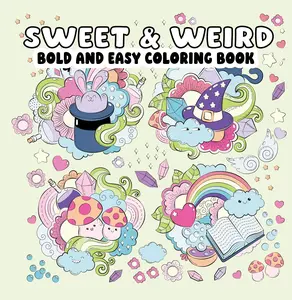 Adult Coloring Books for Beginners - Bold Designs, Whimsical Coloring, Office Stationery Art Supplies to Boost Creativity
