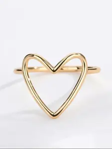 Fashion Heart Design Cuff Ring, Casual Jewelry for Party, Daily Clothing Decor, Trendy All-match & Exquisite Jewelry for Birthday Gift, Trendy Jewellery Accessories