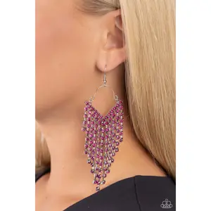 V Fallin - Pink Paparazzi Earrings