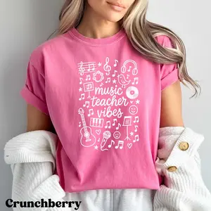 Comfort Colors Music Teacher  T-Shirt,  Music Lover Shirt, Cotton Fabric Top Tshirt