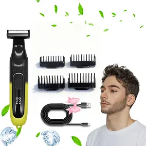 2026 new digital display USB electric hair trimmer waterproof portable hanging shaver suitable for men and women, suitable for holiday gifts
