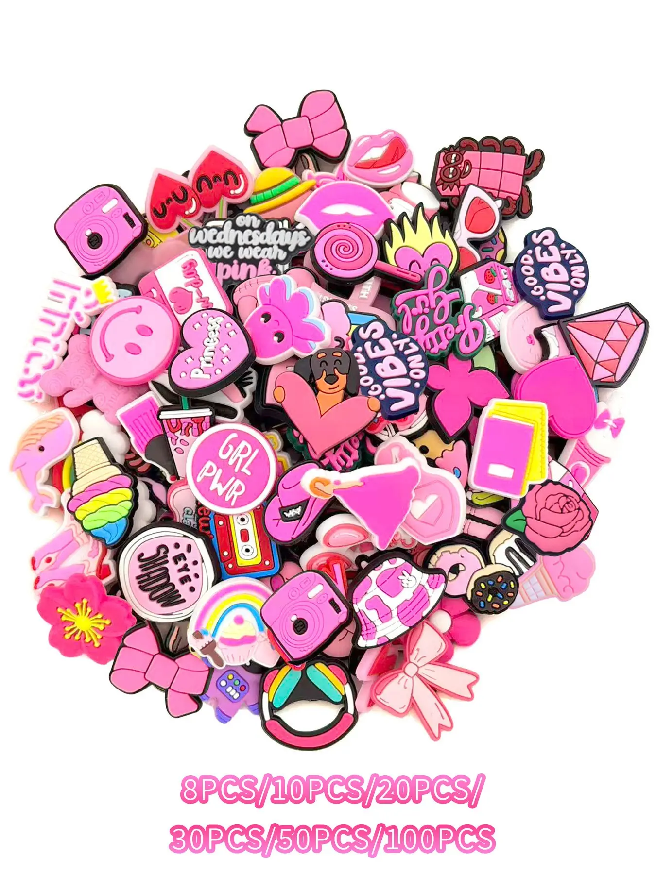Shoe Charms for Girls, Cute Shoe Decorations, Decorative Shoe Accessories, Cartoon Accessories, Fits Clogs and Sandals, Perfect for Teens and Women, Birthday Party Favors, Gifts, Shoe Charm Set