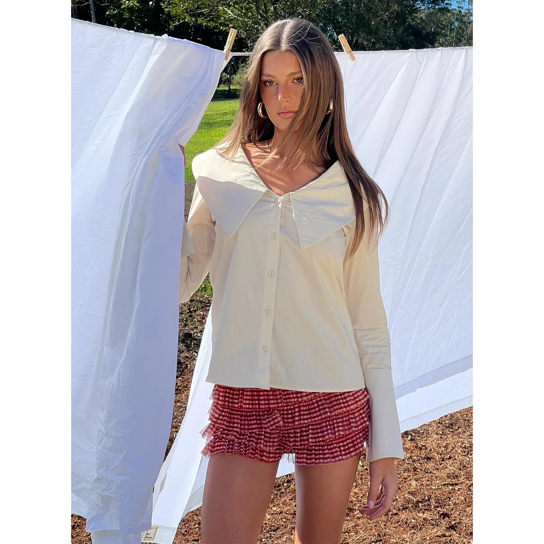 Biscotti Low Rise Bloomer Shorts Red Gingham